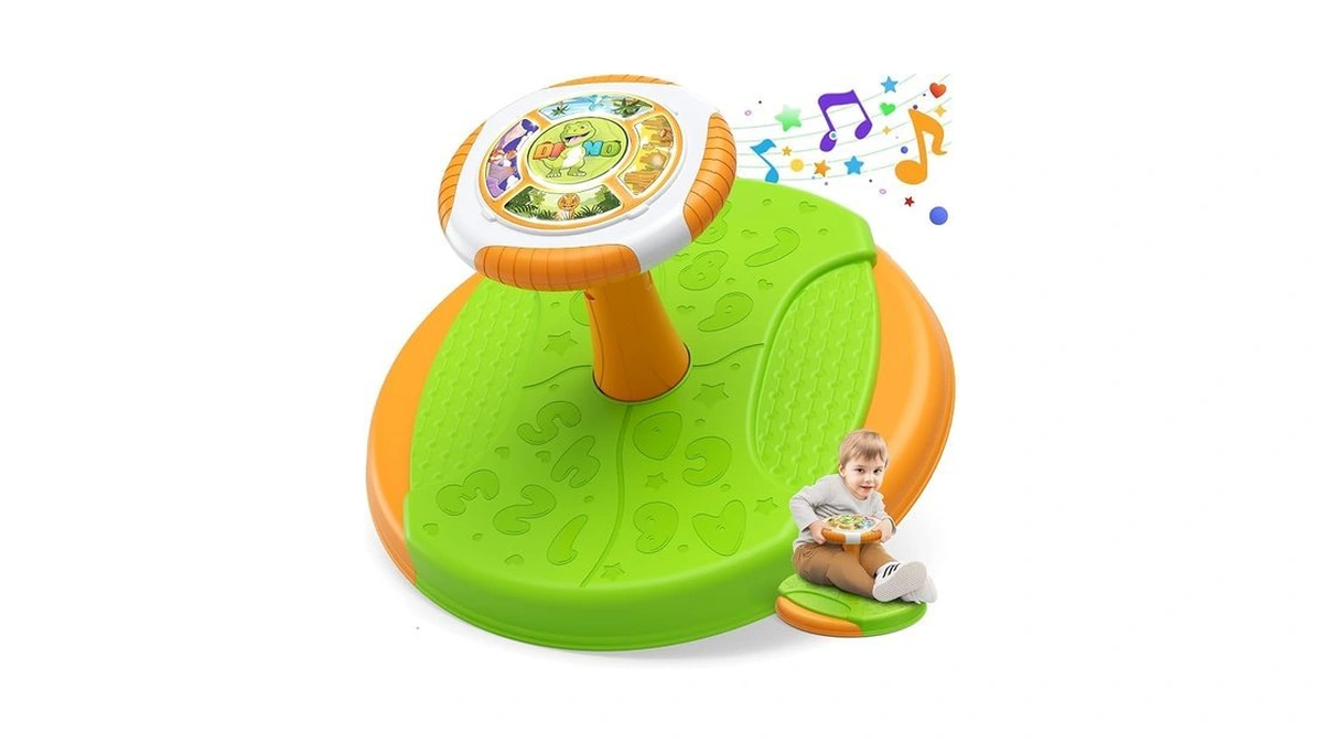 Hyes Dinosaur Sit And Spin Toys For Toddlers 1-3 Boys,