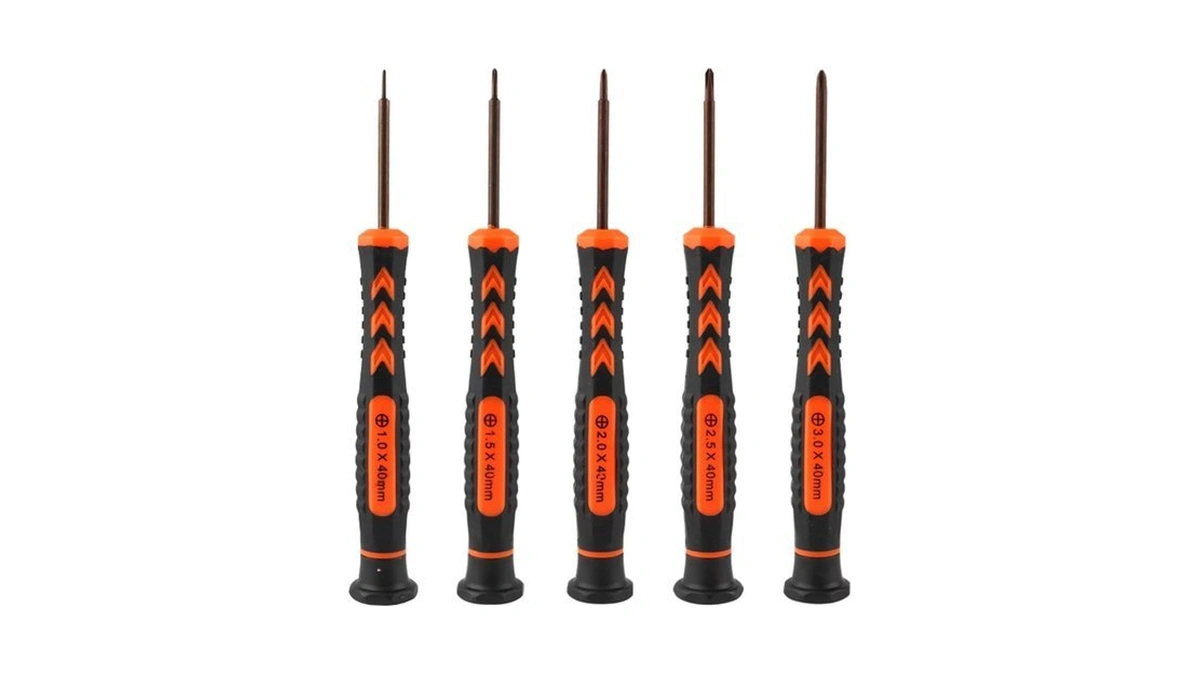 Small Phillips Screwdriver Set, 5 Piece Repair Tools Kit With