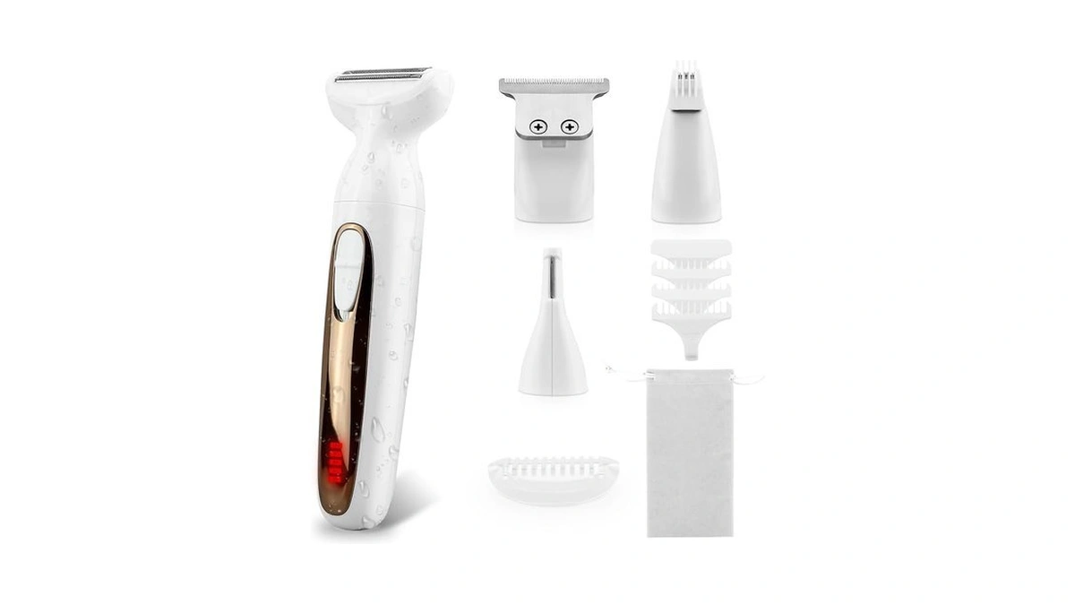 Electric Body Hair Trimmer & Shaver, 4-in-1 Pubic Trimmer For