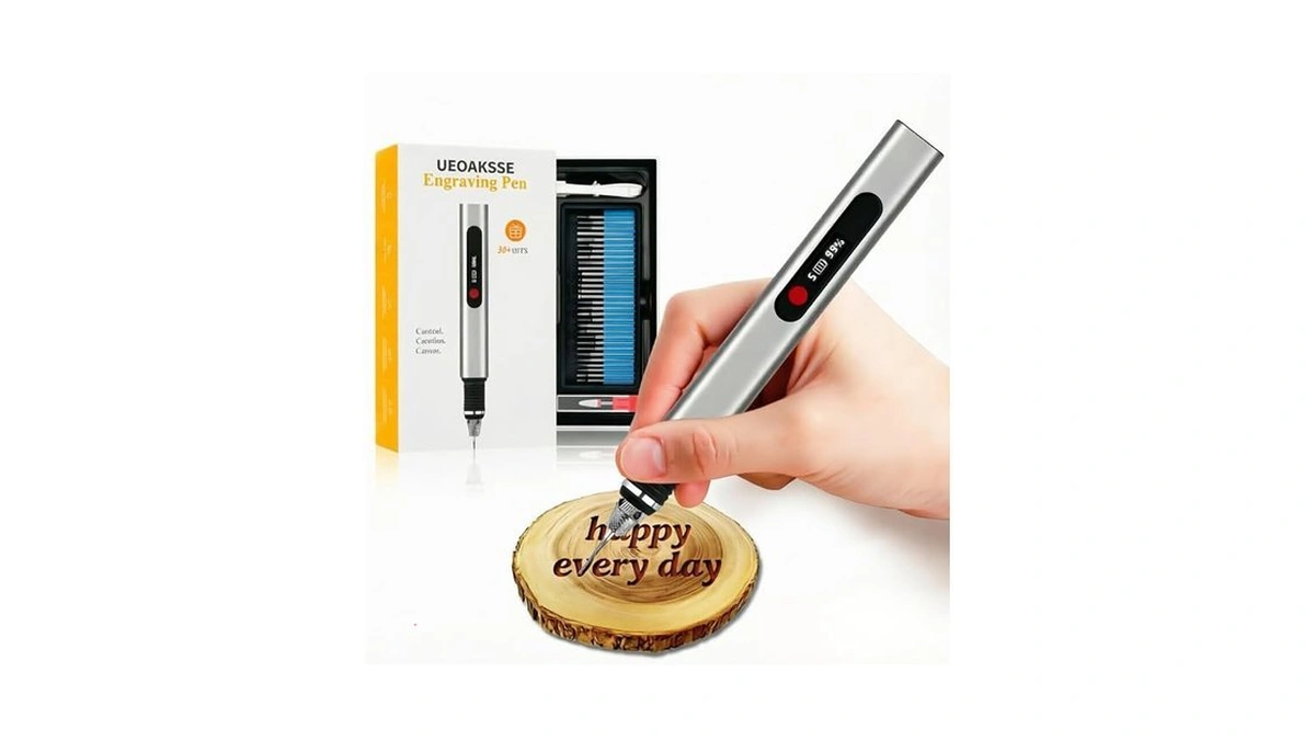 Ueoaksse Engraving Pen 5-speed Adjustable Cordless Portable Engraver Pen Tool
