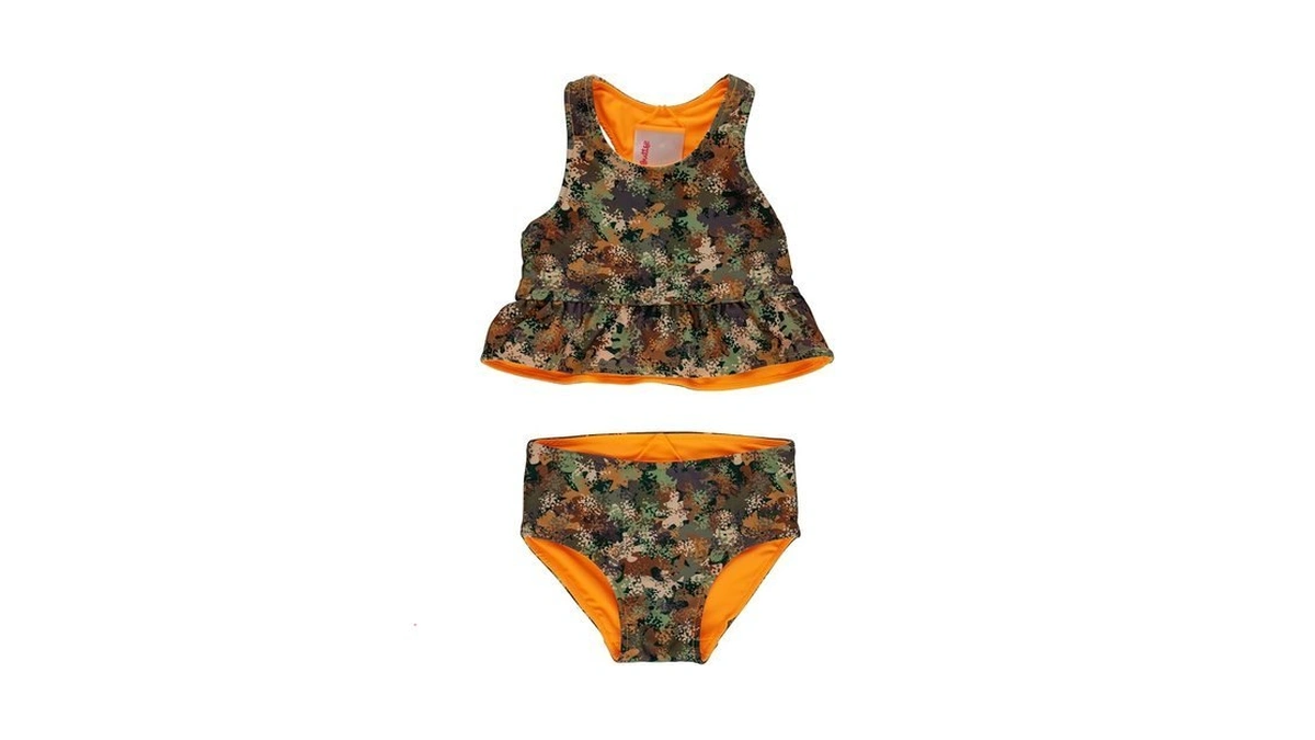 Rufflebutts Baby/toddler Girls Upf50+ Sun Protected Reversible Peplum 2 Piece