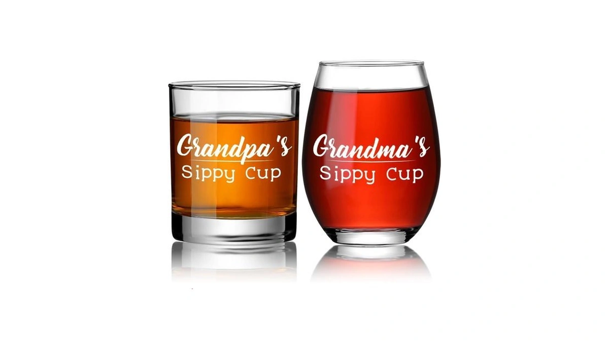 Ymzkpoa Funny Grandparents Wine Glass Gifts For Women,men,new Grandparent,grandma Wine