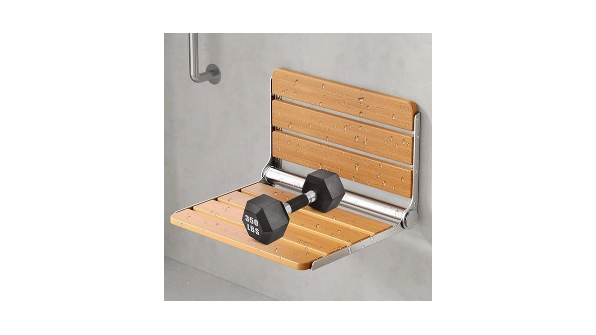 16" Wall Mounted Folding Shower Seat Bench - Heavy Duty