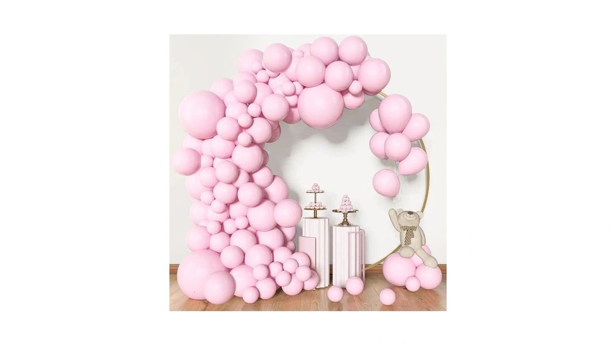 Amandir 153pcs Pink Balloons Arch Garland Kit Different Sizes