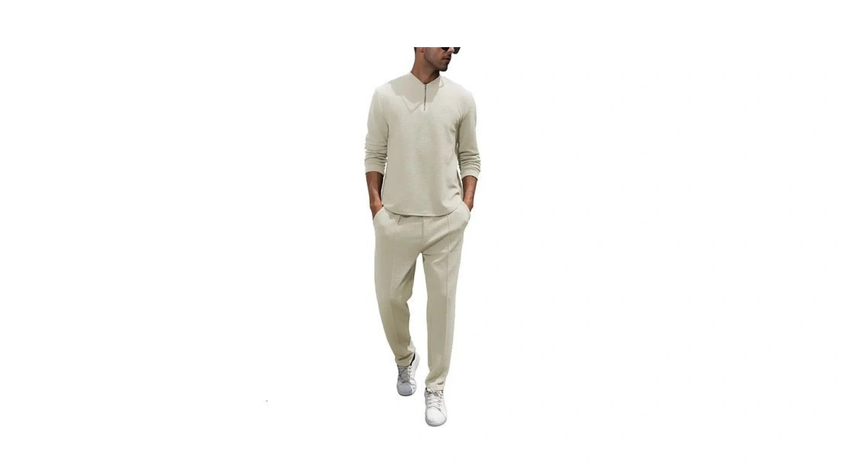 Fznhql Men's Track Suits Stylish Leisure Sportswear Set 2 Piece
