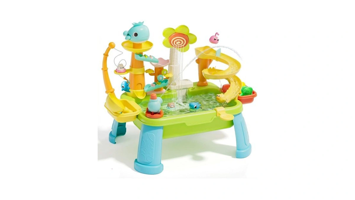 Swinkate Upgraded 4-in-1 Sand Water Table For Toddlers 1-3, Kids