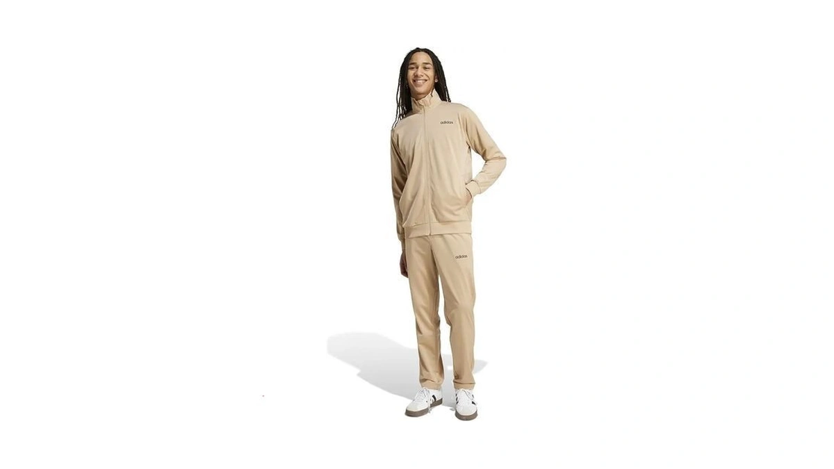 Adidas Men's Train Linear Track Suit, Warm Sandstone, Large