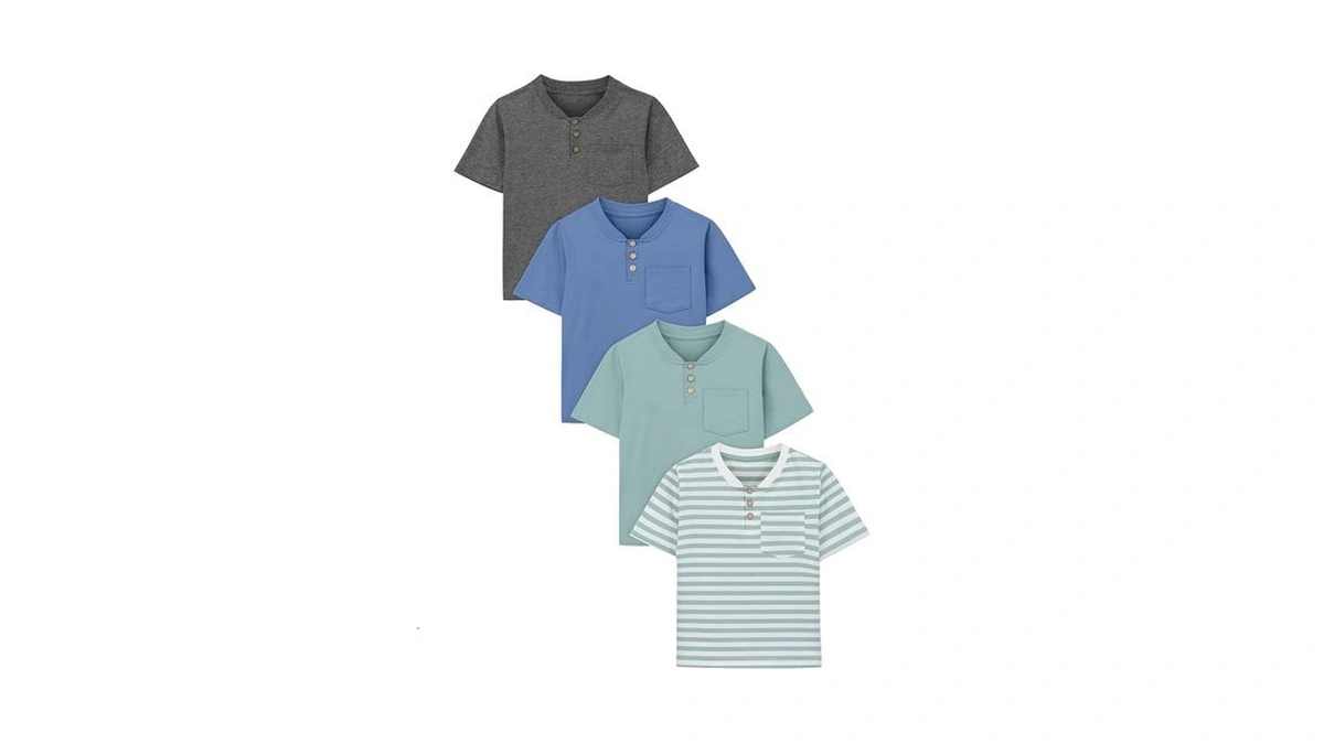 Poroka 4 Pack Baby Boys And Toddlers Cotton Short-sleeve T-shirts