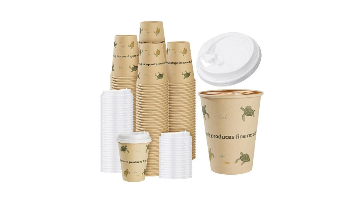 12 Oz 25 Pack Disposable Cups Paper Coffee Cups With
