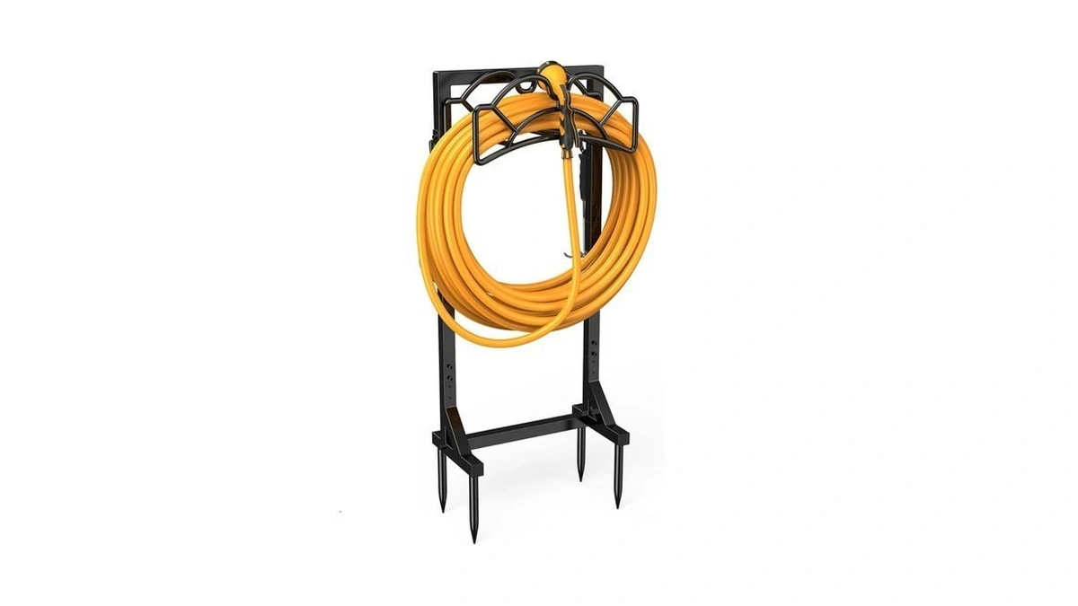 Yumatum Garden Hose Holder Reel, Upgraded Metal Hose Reels Holds