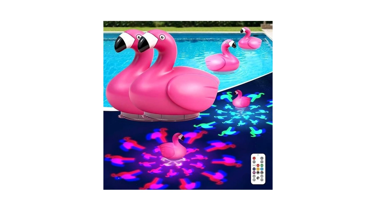 Floating Pool Lights,upgraded Flamingo Pool Lights That Float,rechargeable Led Floating