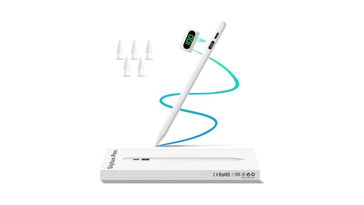 Stylus Pen For Ipad 10th&9th, Led Power Display Pencil Fast