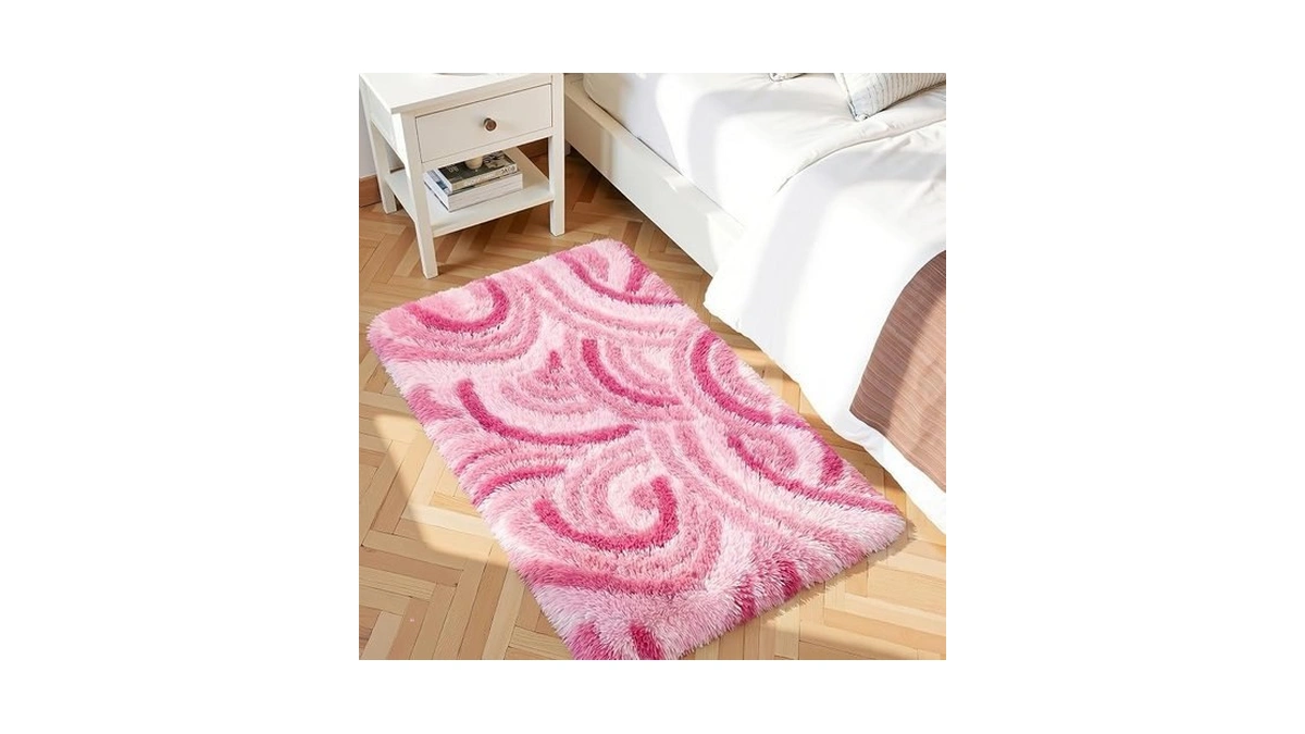 Hiiarug Soft Runner Rugs For Bedroom Living Room,2x3 Feet Pink