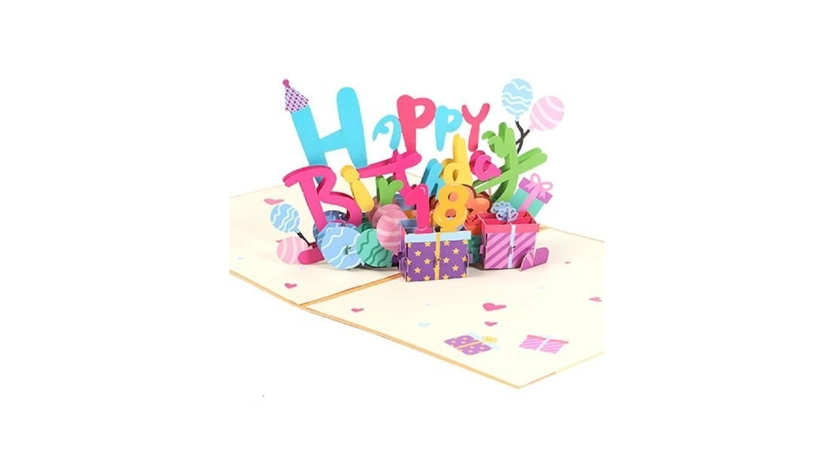 Enjoypro Happy Birthday Pop Up Card, 3d Greeting Card Wtih