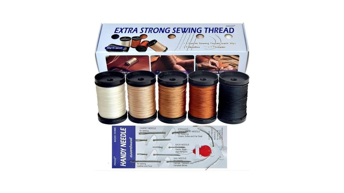 Zwzxd Extra Strong Upholstery Repair Sewing Thread Kit And Heavy