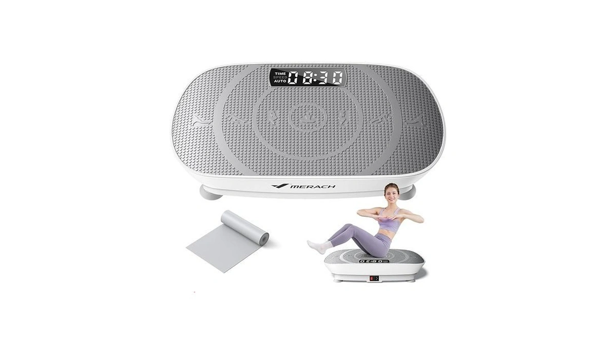 Merach Vibration Plate Exercise Machine, Whole Body Workout Equipment For