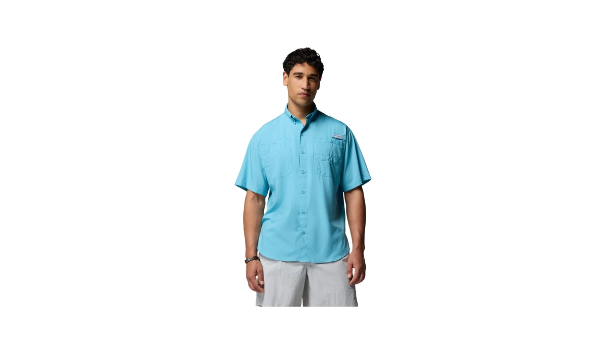 Columbia Mens Pfg Tamiami Ii Short Sleeve Fishing Shirt, Vintage