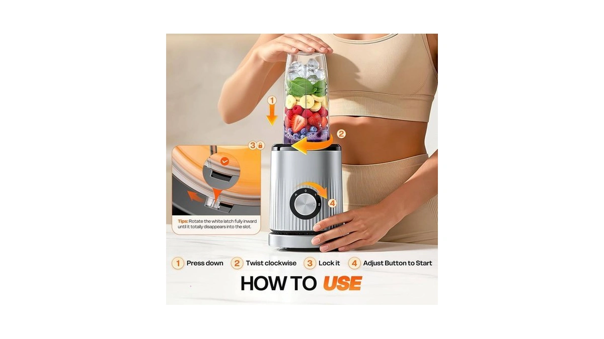 Turelar Smoothie Blender Personal Blender For Shakes And Smoothies With