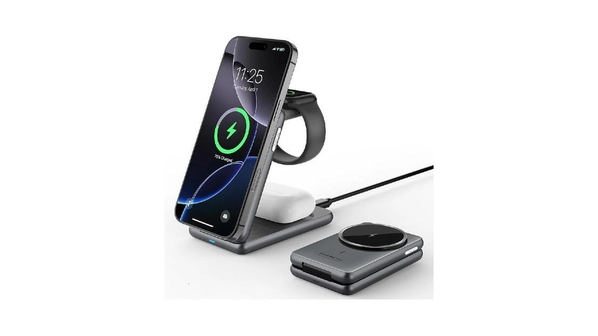 Wireless Charger For Iphone, 3 In 1 Travel Mag-safe Charger