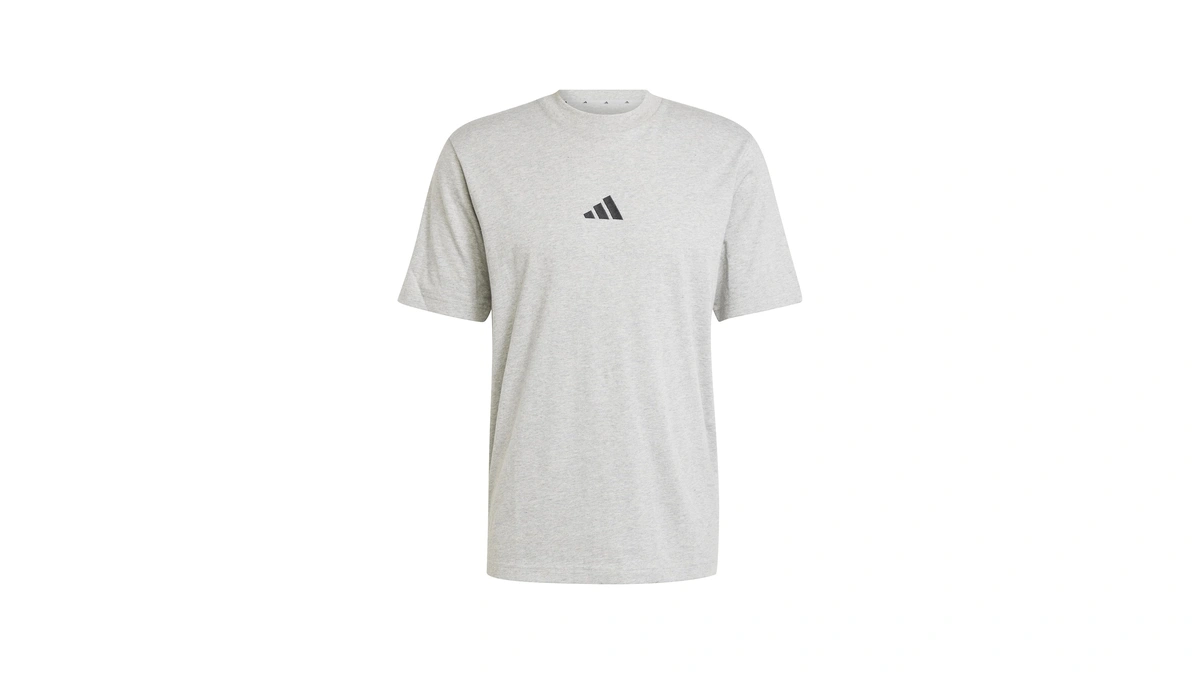 Adidas Men's Essentials Small Logo Sportswear T-shirt, Medium Grey Heather/black,