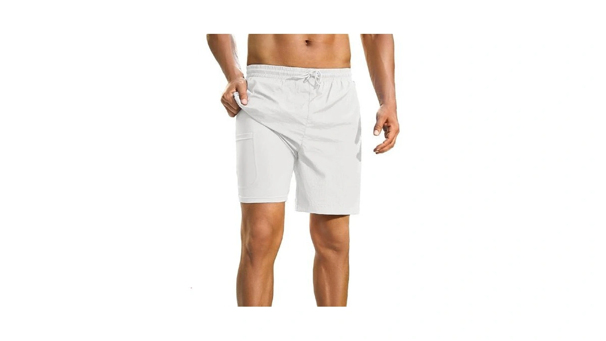 Incerun Mens Swim Trunks With Compression Linner Waterproof Swim Shorts