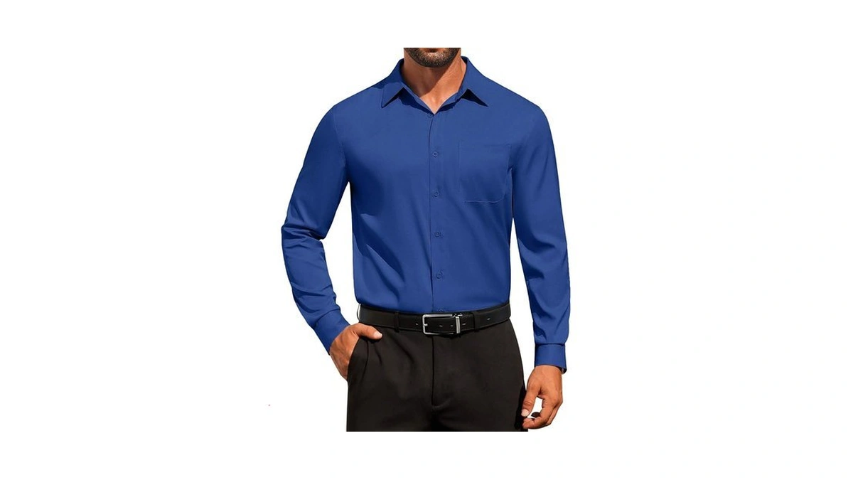 Coofandy Dress Shirt Men Wedding Dating Button Down Shirt With