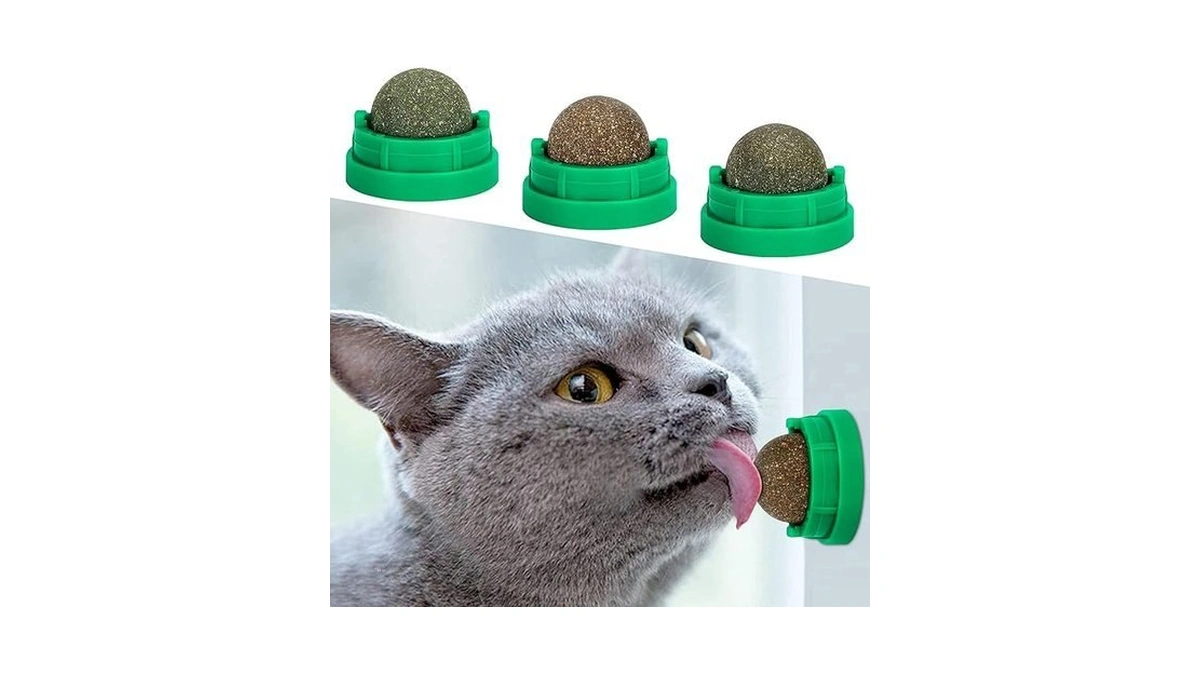 Sinrobo 3 Pack Catnip Balls, Catnip Ball For Cats Wall,