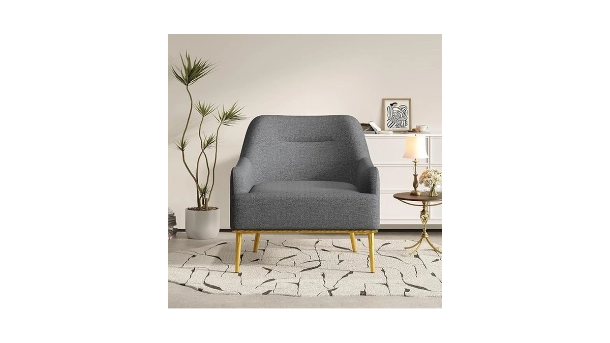 Christopher Knight Home Justin Modern Accent Chair With Metal Legs,