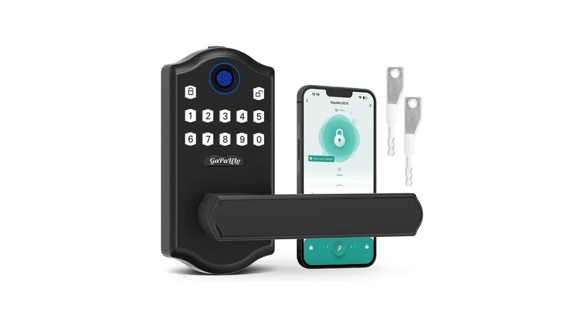 Smart Fingerprint Door Lock With Keypad And Handle, App Control,