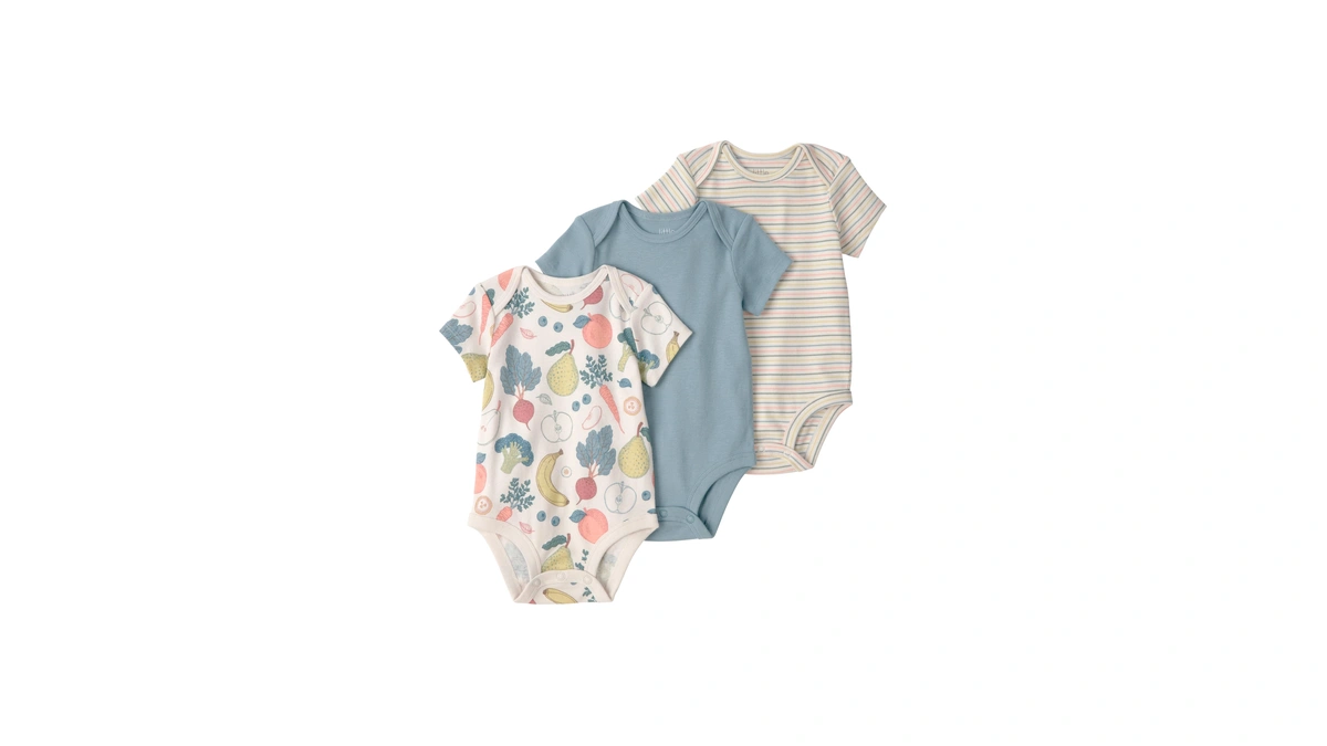 Little Planet By Carter's Neutral 3-pack Short Sleeve Bodysuits Made