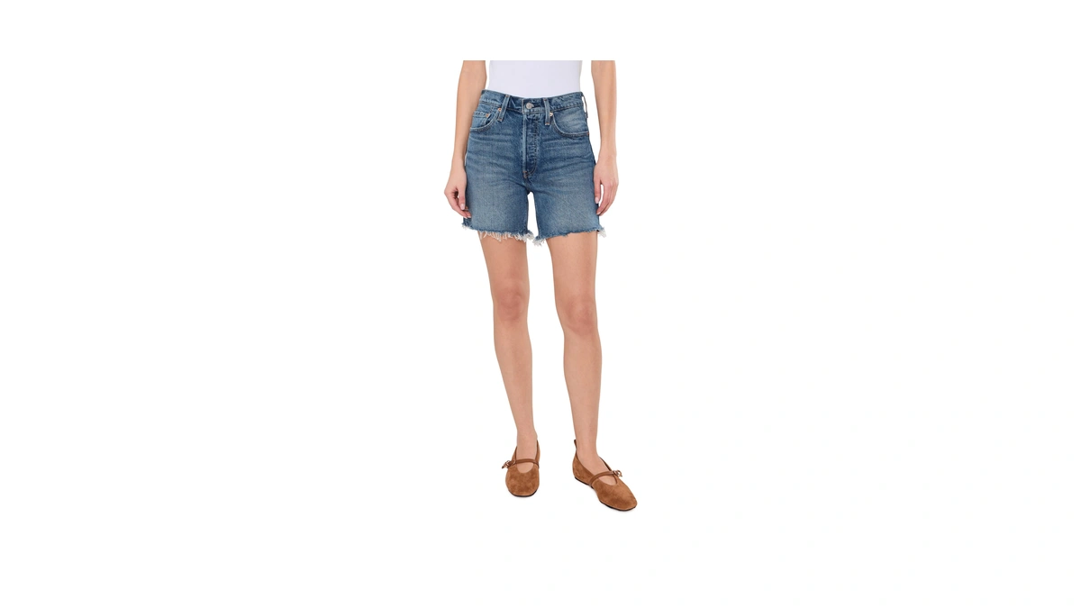 Levi's Women's 501 Mid-thigh Shorts, (new) Symmetry Sister (shrink-to-fit -