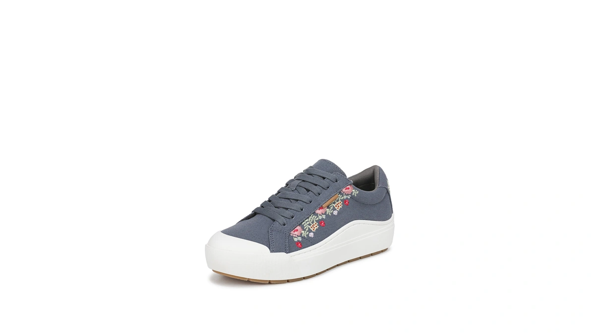 Dr. Scholl's Women's Time Off Sneaker Oxide Blue Floral 7