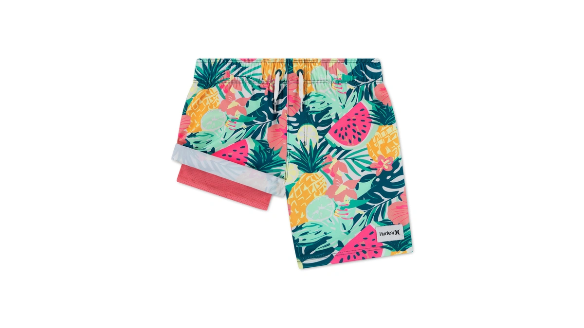 Hurley Pull On Swim Trunks, Multi Fruit, 4