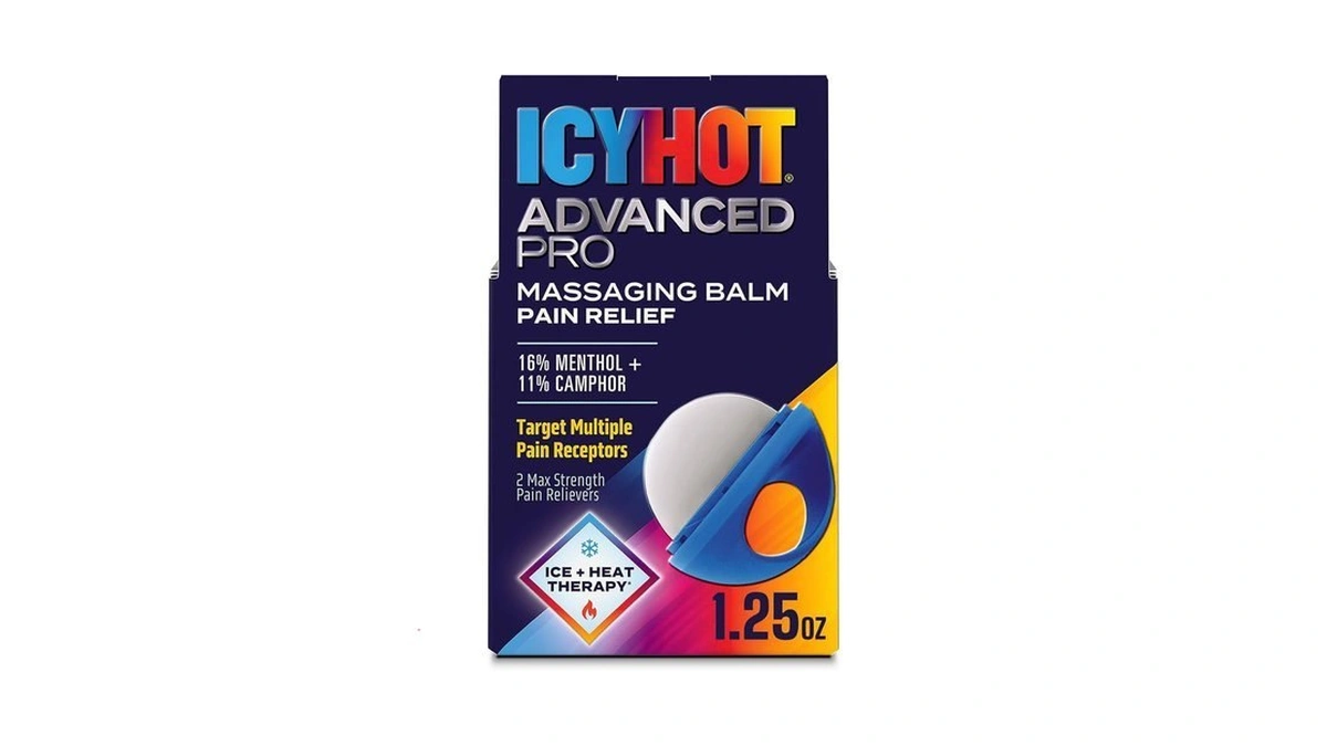 Icy Hot Advanced Pro Pain Relief Massaging Balm, Fast-acting Max