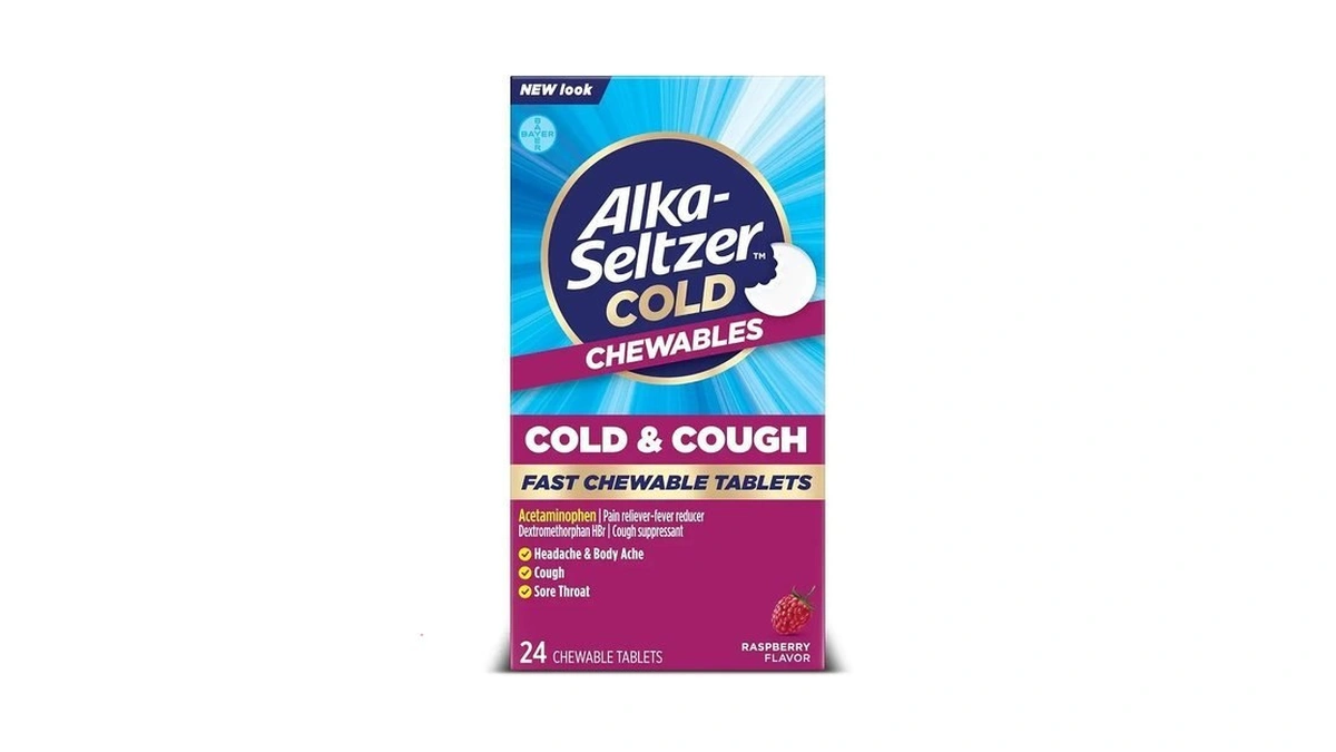 Alka-seltzer Cold, Cold & Cough Fast Chewable Tablets, Cough Medicine,