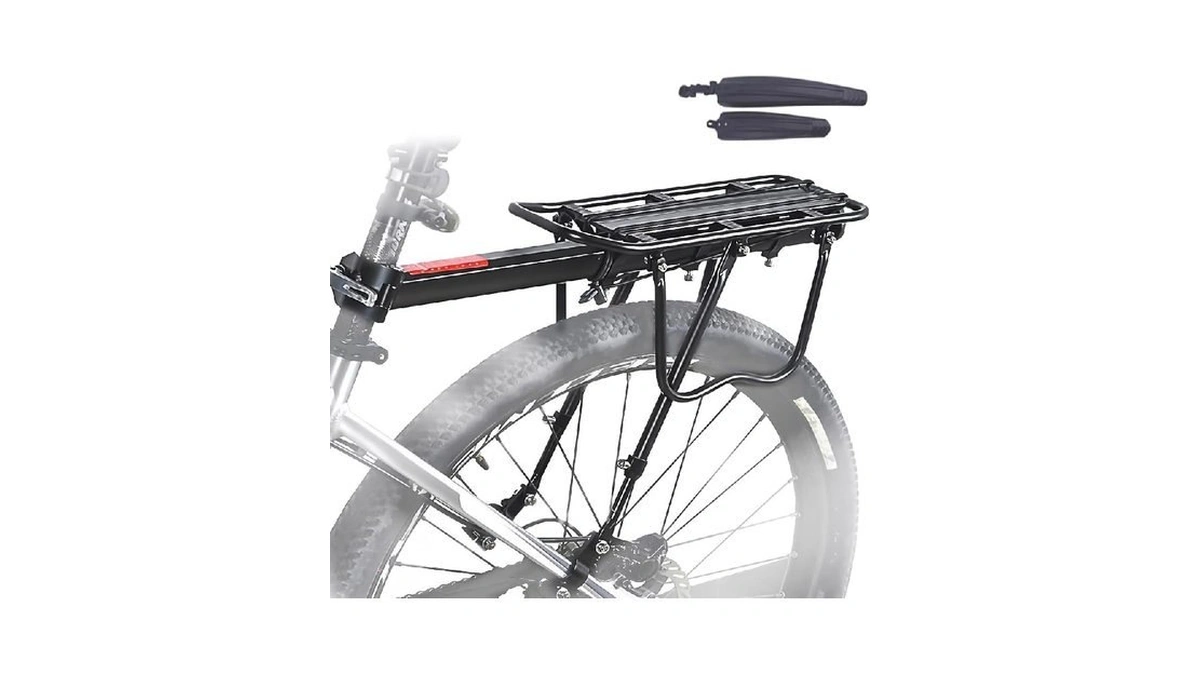 Bike Rear Cargo Rack - Adjustable Bicycle Trunk Pannier Back