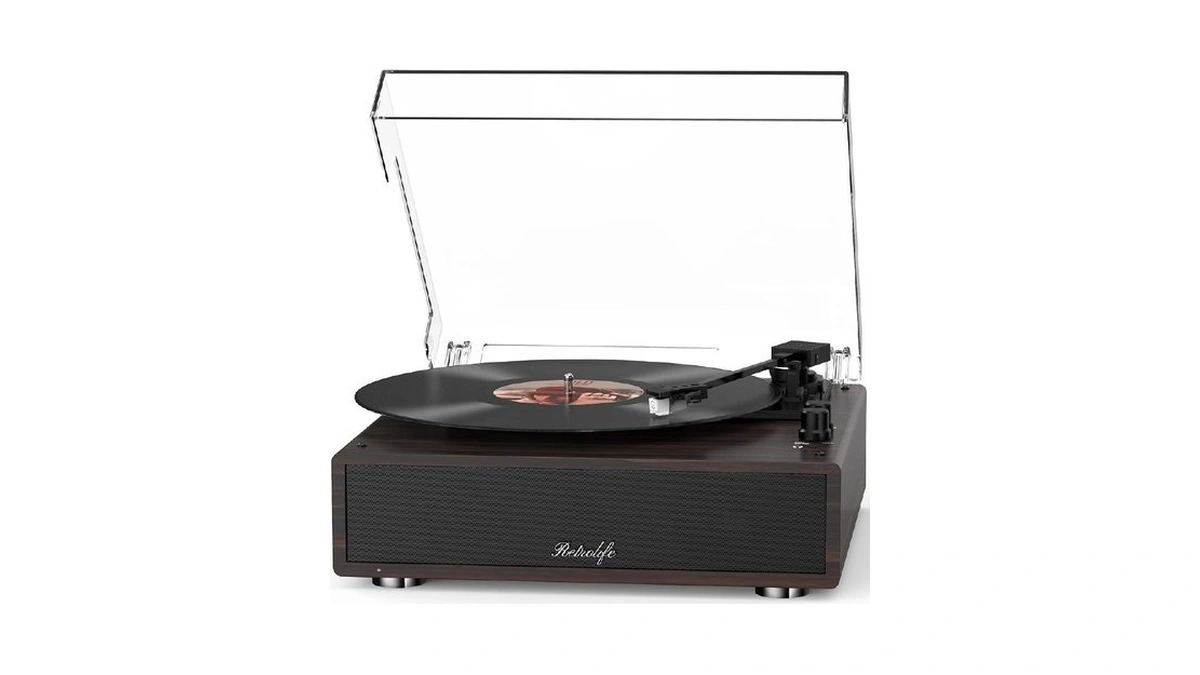 Retrolife® Record Player Built-in Stereo Speakers Vintage Turntable For Vinyl
