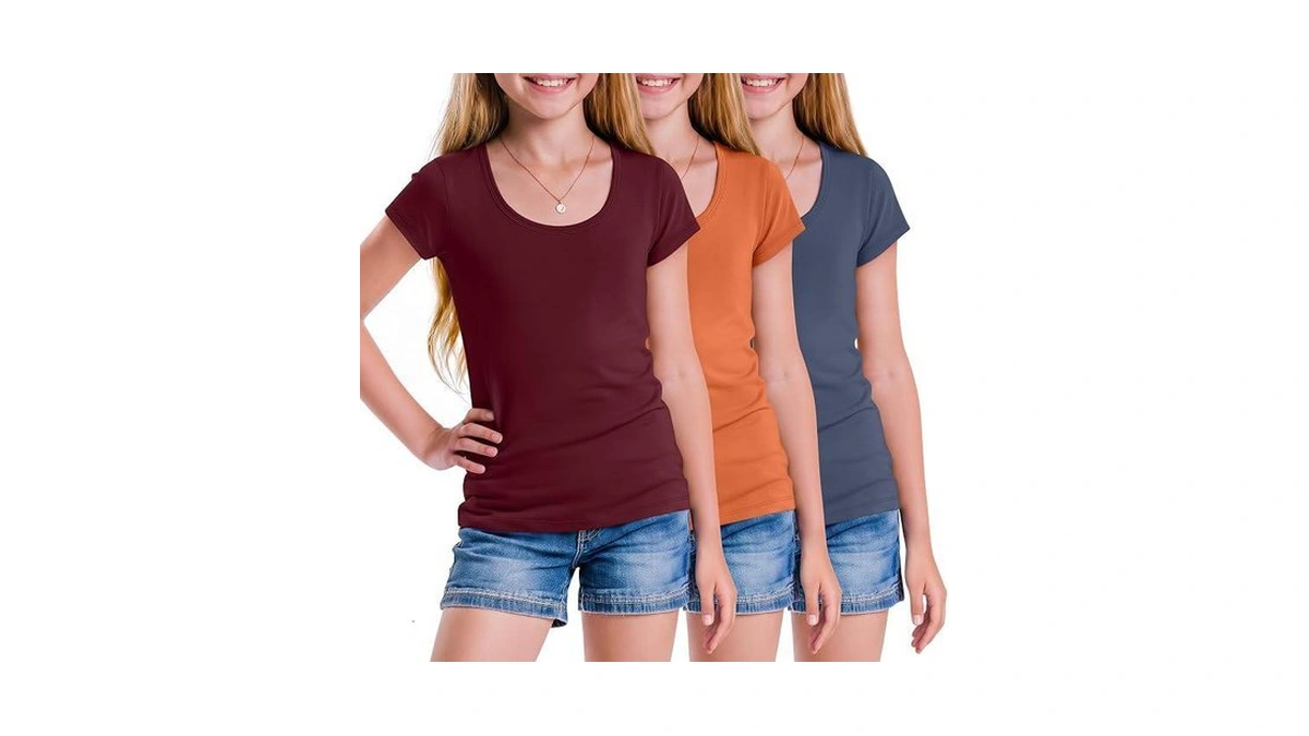 Yooaurvox 3 Pack Girls Shirts Tween Back To School Basic