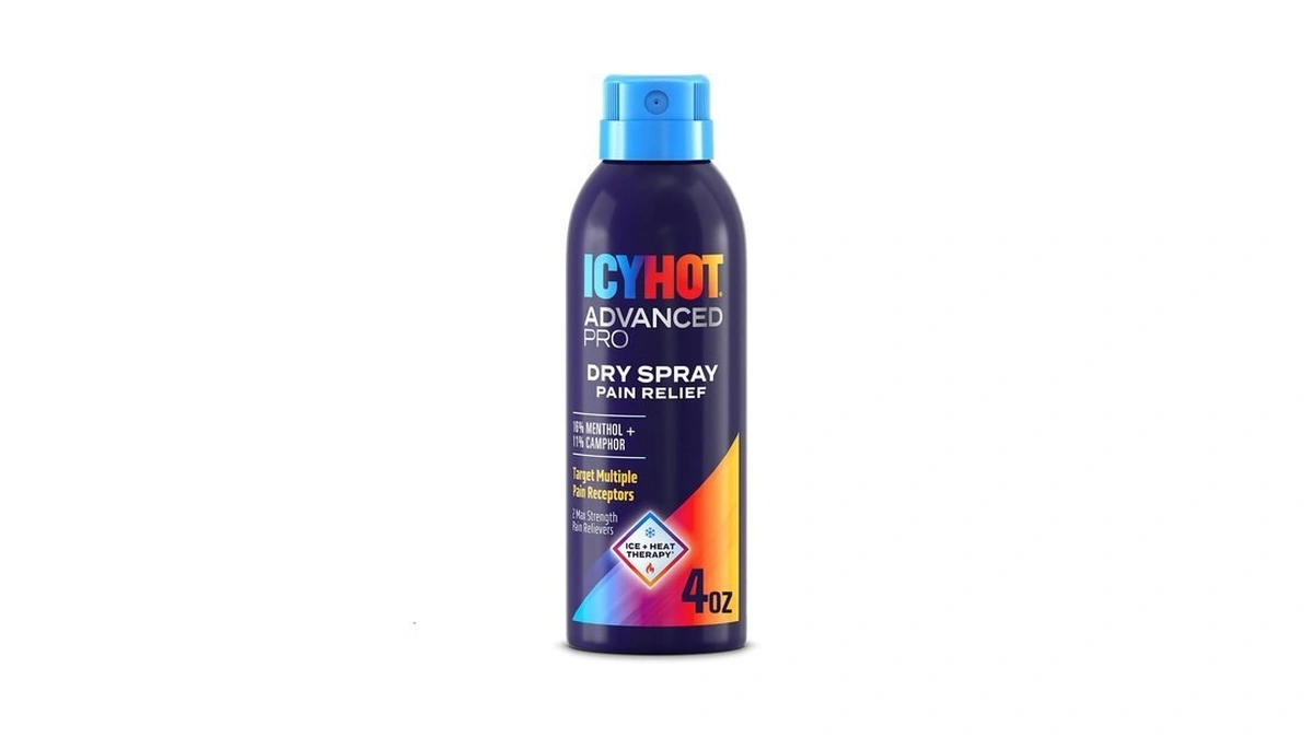 Icy Hot Advanced Pro Pain Relief Dry Spray, Fast-acting And