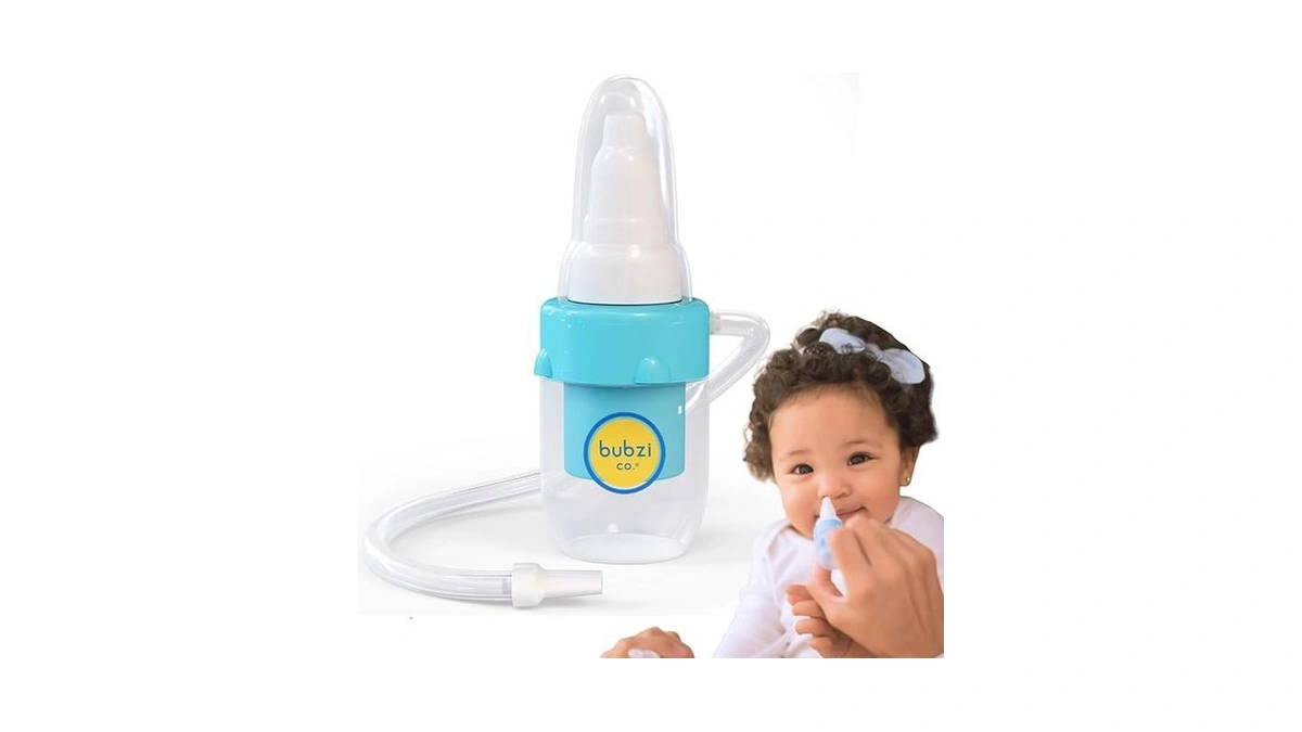 Bubzi Co Quick-relief Baby Nasal Aspirator, Baby Nose Sucker For
