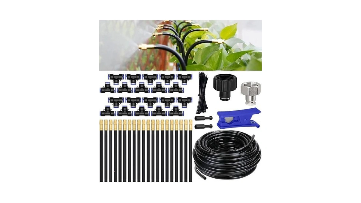 65.6ft/20m Drip Irrigation System, 360° Bendable Irrigation System For Garden,