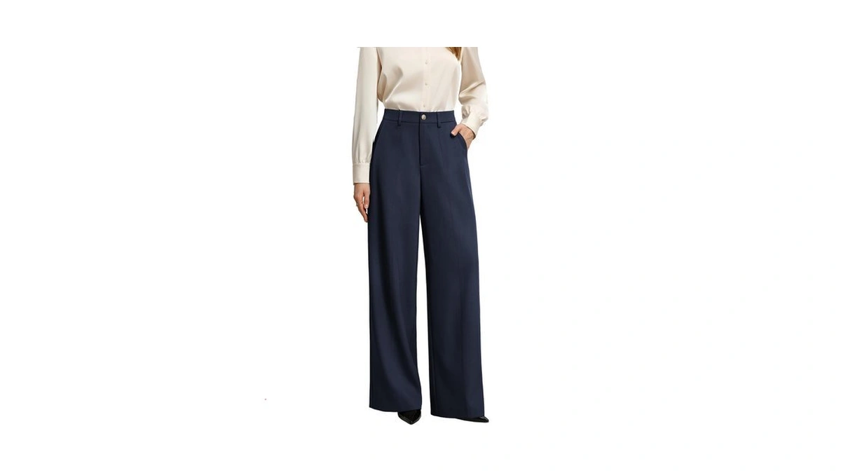 Grace Karin Women Wide Leg Dressy Pants Teacher Trousers With