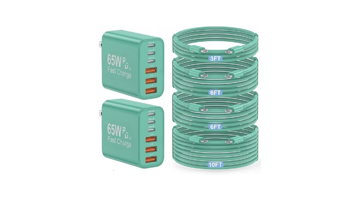 Usb C Charger Block 2pack.65w Multiport Type C Charging Fast