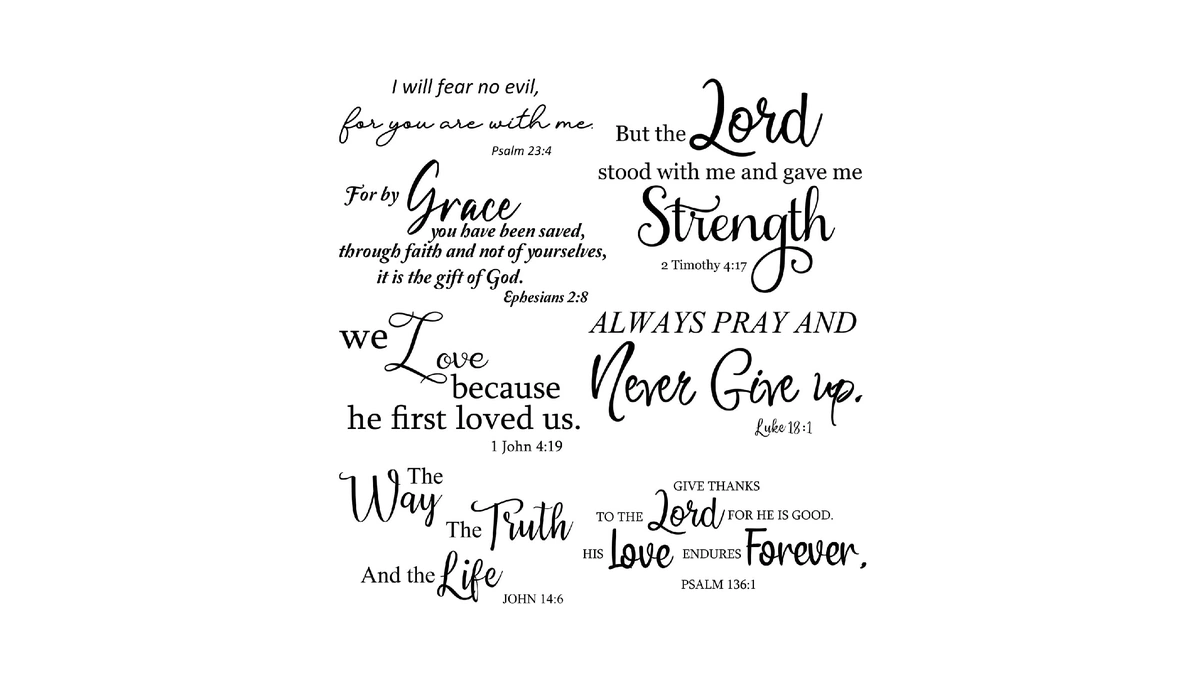 Bbto Bible Verse Wall Stickers Inspirational Quote Wall Decals Religious