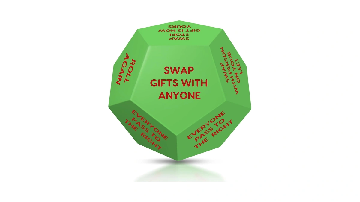 Santa Swap Gift Exchange Dice, 3 * 3in Exchange Gifts