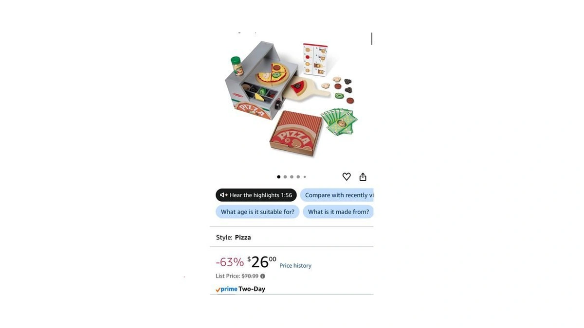 Melissa & Doug Top & Bake Wooden Pizza Counter, Kids
