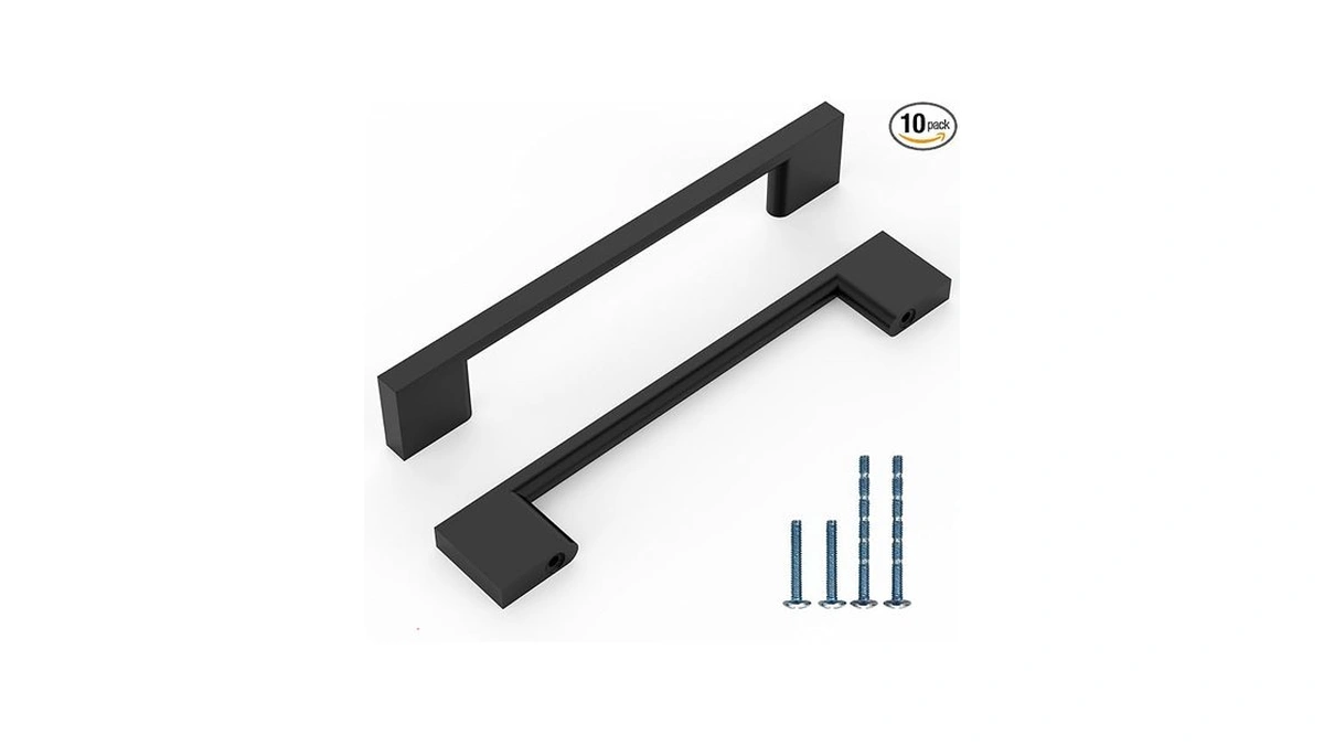 Knoklock 10 Pack 5 Inch(128mm) Kitchen Cabinet Handles Matte Black