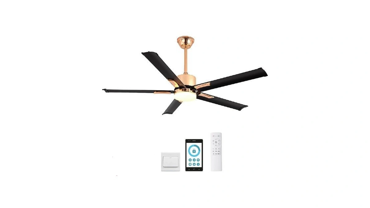 Gulica Ceiling Fan With Light, Remote And App Control, 5
