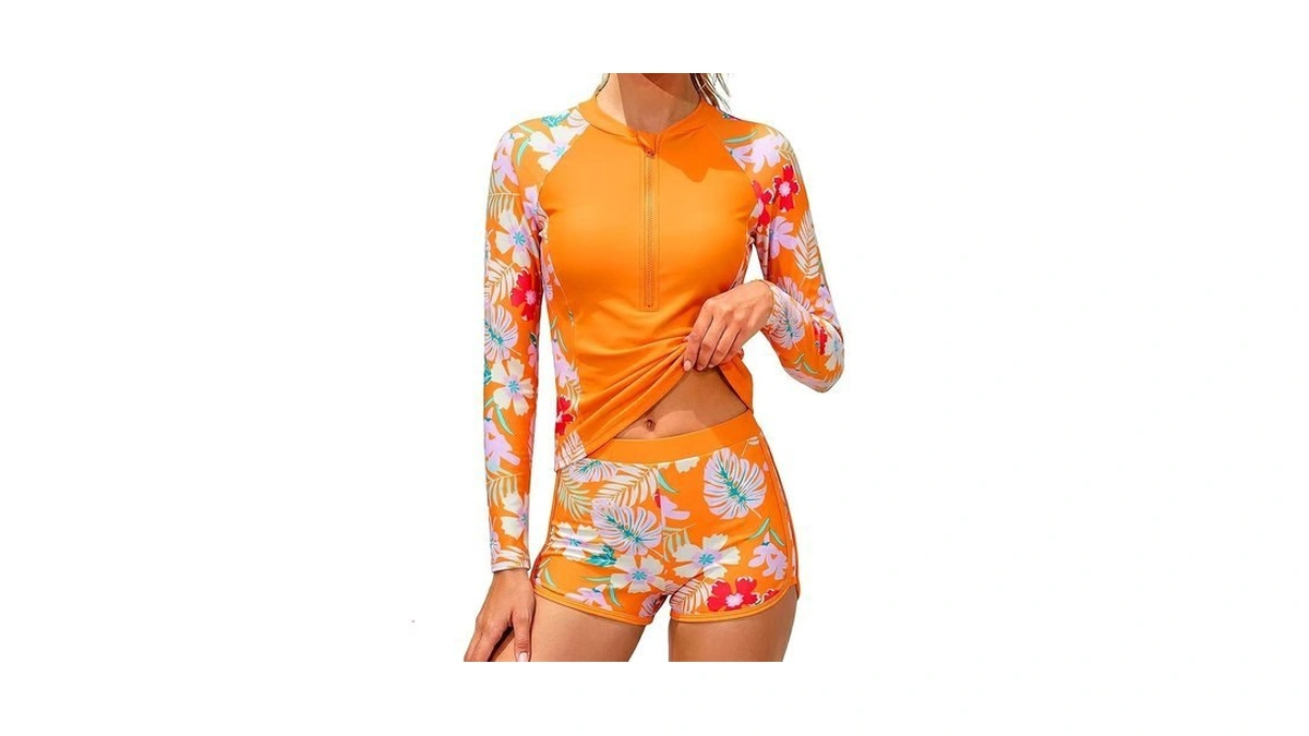 Dolxico Girls Rash Guard Swimsuits 2 Piece Long Sleeve Bathing