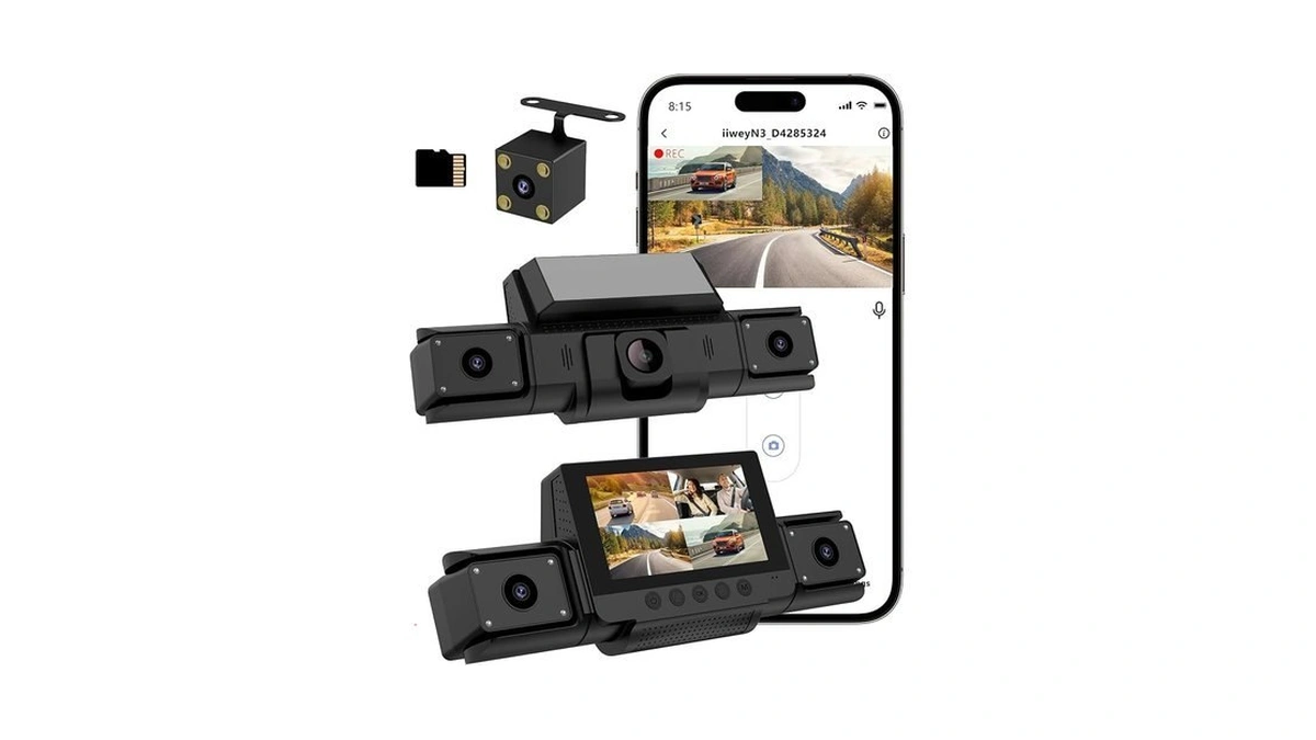 4 Channel 360 Dash Cam Front And Rear Inside &